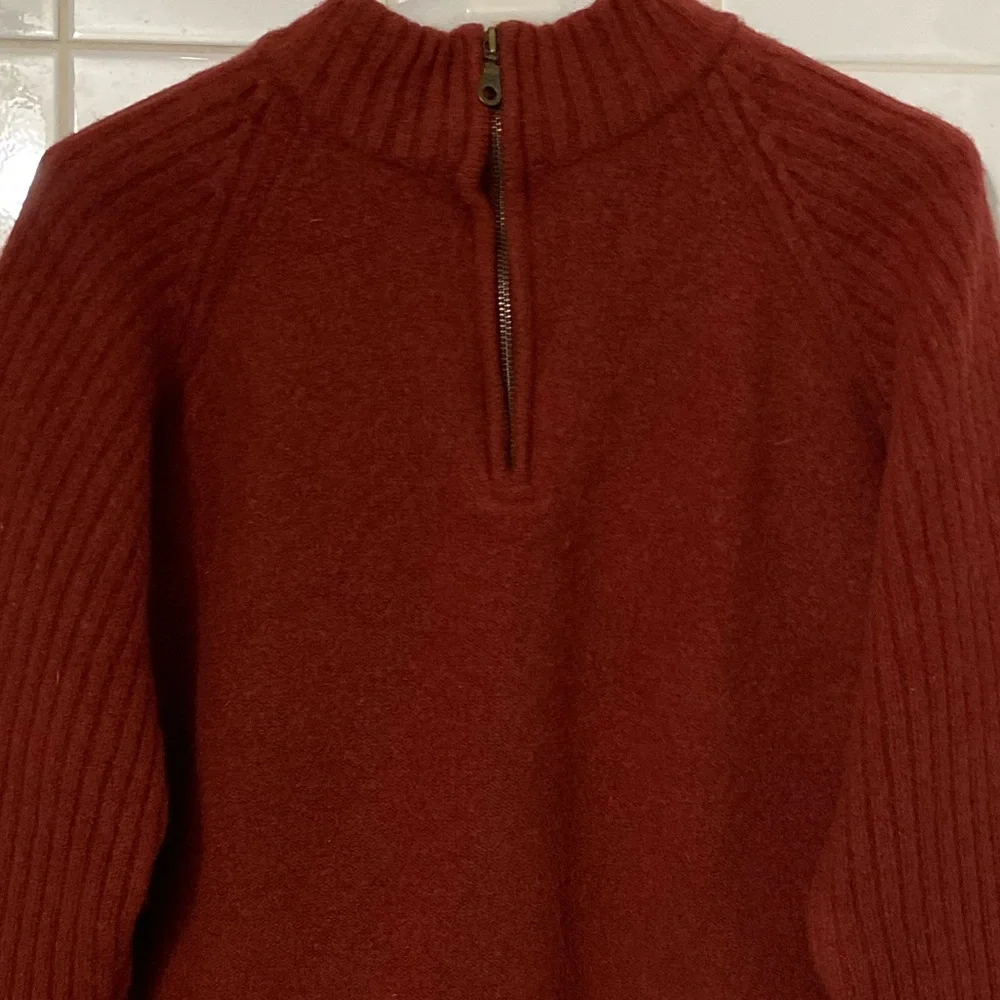 Patagonia Mock Half Zipper 💯 Wool  Knit Unisex Sweater Size L - Picture 9 of 14